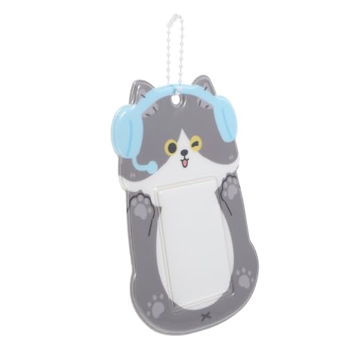 HYTROVE Kawaii Wolf PVC Kartenhalter Mit Schlüsselanhänger Cartoon Tierdesign Für Fotokarten Ausweise Und Buskarten Praktischer Und Süßer Kartenhalter Für Schüler Und Tierliebhaber von HYTROVE