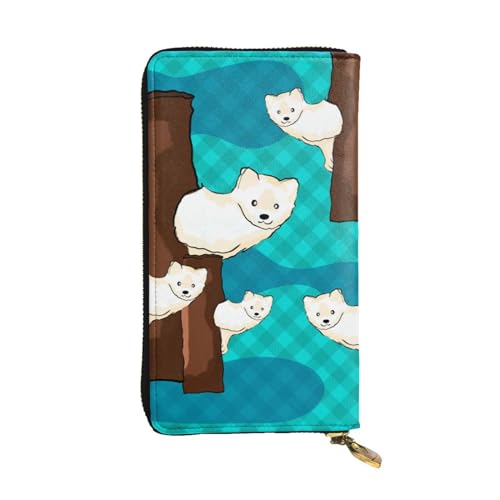 HYTTER Geldbörse aus Leder – stilvolle und langlebige Geldbörse für Damen mit mehreren Fächern und Reißverschluss-Design, niedliches kleines Waschbär-Muster, Schwarz, Einheitsgröße, Schwarz , von HYTTER