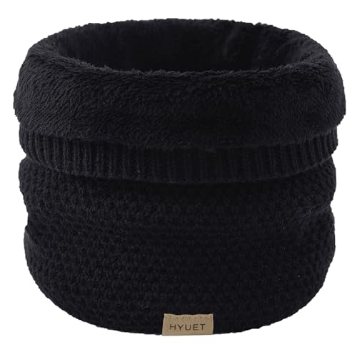 HYUET Winter Schlauchschal Loop Schal Rundschal Dick Fleece Halswärmer Gefüttert Weichem Thermo Halsschlauch Halstuch Schlauch Nackenwärmer Herren Damen Winter zum Sport Ski Herren Damen von HYUET
