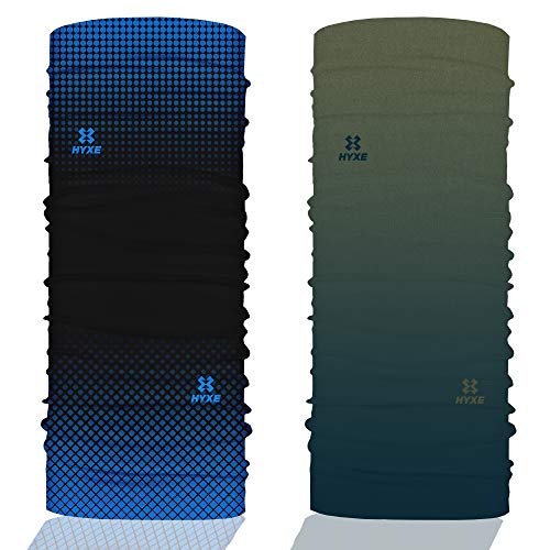 HYXE 2er Set Original Multifunktionstuch für Herren - Outdoortuch, nahtloses Halstuch, nachhaltiges Schlauchtuch, Schal, Kopftuch, Stirnband, verschiedenste Designs, 10 Tragevarianten von HYXE