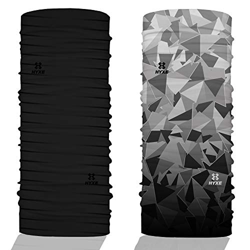 HYXE 2er Set Original Multifunktionstuch für Herren - Outdoortuch, nahtloses Halstuch, nachhaltiges Schlauchtuch, Schal, Kopftuch, Stirnband, verschiedenste Designs, 10 Tragevarianten von HYXE