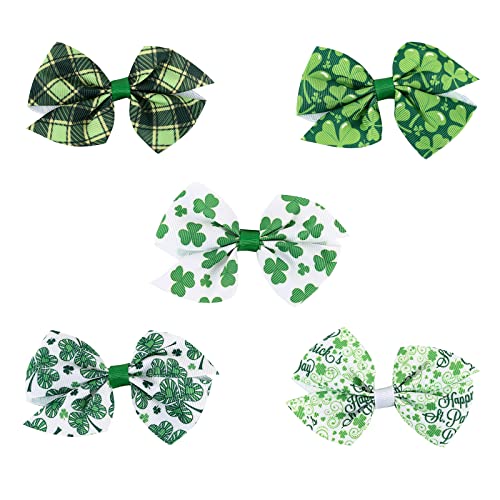 cks Day Haarspange, irisches grünes Kleeblatt, handgefertigt, Ripsband, St. Patrick's Day, Haarschmuck für Kinder, Babys, Kleinkinder (A) von HYXITVCG