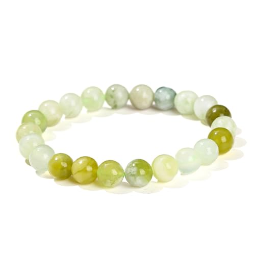 HYXX Edelstein Armband, Chic 6 Mm Mix Gelb Grün Kristall Perlen Armband Chakra Energie Edelstein Armbänder Freundschaft Yoga Elastische Armreifen Charm Schmuck Für Männer Frauen,19Cm(7.5Inch) von HYXX