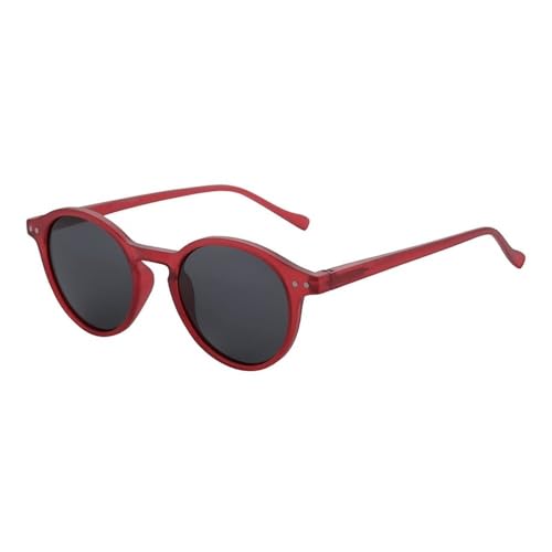 HYYZZC Retro-Sonnenbrille, rund, polarisiert, für Herren und Damen, Vintage, klein, rund, UV400, Brillen, 024 schwarzgraue Linse, Einheitsgröße von HYYZZC