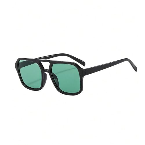 HYYZZC Übergroße Vintage-Sonnenbrille für Damen, Retro-Stil, großer Rahmen, Schwarz / Gelb, F, Einheitsgröße von HYYZZC