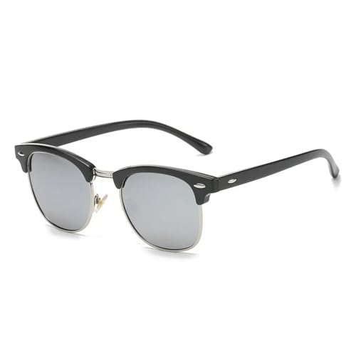 HYYZZC Vintage Sonnenbrille Sonnenschutz Angeln Outdoor Ovale Form Uv400 Männer Frauen PC mit Metall Sonnenbrille,C4 von HYYZZC