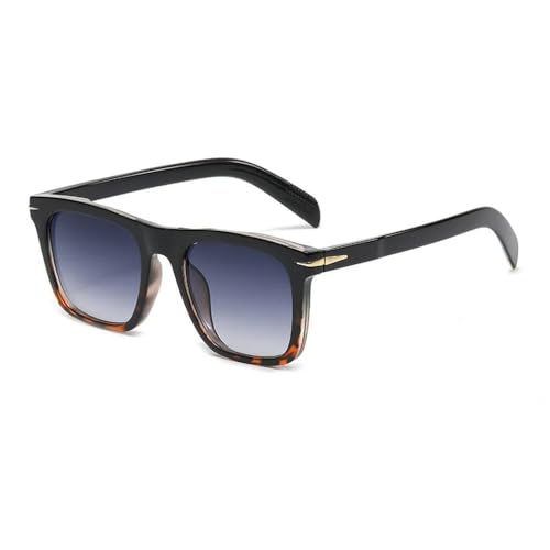 Vintage Sonnenbrille Herren Anti-Blaulicht Brille Mode Gradient Driving Shades Leopard Schwarz, GRAU von HYYZZC