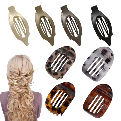 8PCS Entenschnabel Haarspange Set, Flache Haarklammern für Damen, Hochwertige Haarspangen für Alle Haartypen, Ideal für Büro, Schule und Alltag von HYZSHL