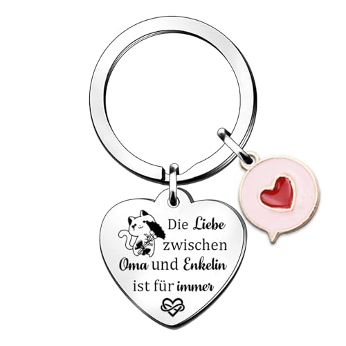 Großmutter Schlüsselanhänger Weihnachten Muttertag Geschenk Oma und Enkelin Liebe für Immer Geburtstag Abschlussfeier Begleiten Ruhestand Schätzen Gravierte Andenken Erntedankfest Frauen Schmuck von HZBLAZ