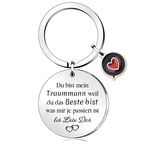 HZBLAZ Ehemann Schlüsselanhänger Geburtstag Mann Valentinstag Weihnachten Freund Distanz Niedliche Verlobung Geschenk Schätzen Traummann Hochzeitstag Liebe Erinnerung Andenken von HZBLAZ
