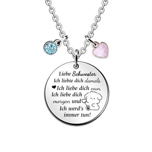 HZBLAZ Schwester Anhänger Halskette Personalisiertes Weihnachts Geburtstags Ermutigung Mädchen Inspirierende motivierende Zitate Amulette Schmuck Abschluss Andenken von Schwester Bruder HZBLAZ Schwester Anhänger Halskette Personalisiertes Weihnachts Geburtstags Ermutigung Mädchen Inspirierende motivierende Zitate Amulette Schmuck Abschluss Andenken von Schwester Bruder von HZBLAZ