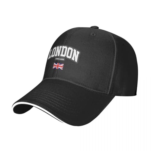 Baseballkappe Mit London-England-Flagge Für Männer Und Frauen – Verstellbare Baseballkappe Für Den Urlaub Für Männer Und Frauen, Atmungsaktive Dad-Mütze Im Street-Style, Unisex, Frühlings- von HZCRAES