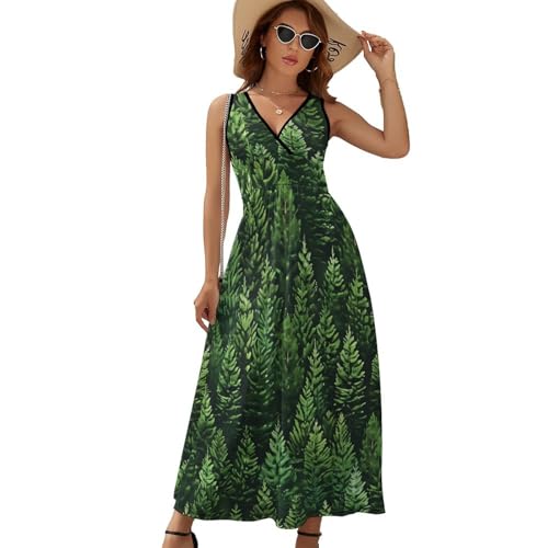 Sommerkleider Damen Ärmellose Freizeitkleid Elegant Geometrischer Wald Poster Kleider V-Ausschnitt A Linie Strandkleid Lässiges Tank Kleid Damen Swing Tank-Kleid Sommerkleider Damen Ärmellose Freizeitkleid Elegant Geometrischer Wald Poster Kleider V-Ausschnitt A Linie Strandkleid Lässiges Tank Kleid Damen Swing Tank-Kleid von HZCRAES