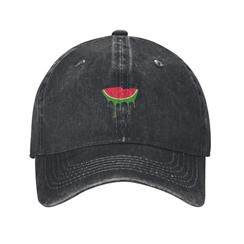 Wassermelone Palästina Baseball Cap | Herren Damen Baumwolle Trucker Cap | Washed Denim Kappe Sonnenschutz Basecap - Männer Frauen Unisex Streetwear Outdoor Sommer Freizeit von HZCRAES