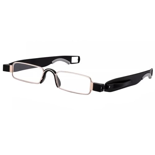 HZEPDVT Anti-Blaulicht-Augenschutz HD faltbare Lesebrille Kleidung hängendes Design ultraleicht und kompakt tragbar Männer und Frauen 1 Stück(Black,+2.50) von HZEPDVT