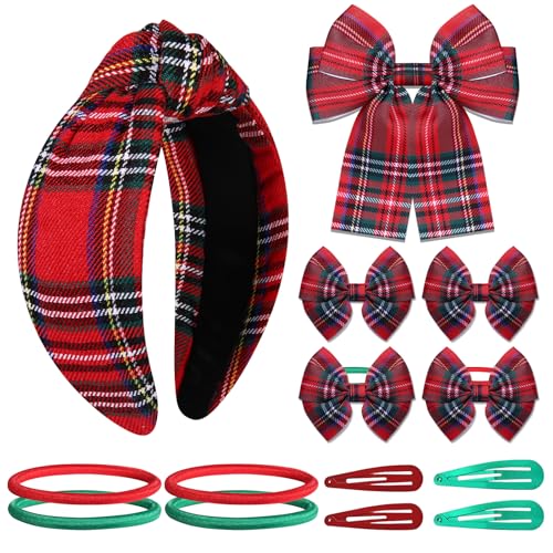 HZEYN Weihnachts-Haarschleifen für Damen und Mädchen, rot kariert, Haarschleife, Haarschleife, Clips, rot und grün, Weihnachts-Haarspangen, Haarspange, Weihnachts-Haarschmuck HZEYN Weihnachts-Haarschleifen für Damen und Mädchen, rot kariert, Haarschleife, Haarschleife, Clips, rot und grün, Weihnachts-Haarspangen, Haarspange, Weihnachts-Haarschmuck von HZEYN