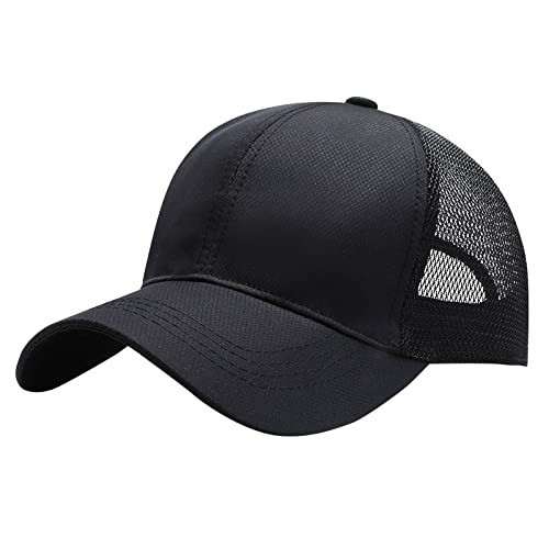 Herren Men's Athletic Baseball Fitted Cap Classics Retro Trucker Cap Trucker Cap mit verstellbarem Snapback Unisex Mesh Baseball Cap Waschbar Hut Atmungsaktiv Cappi Sonnenhut von HZMM