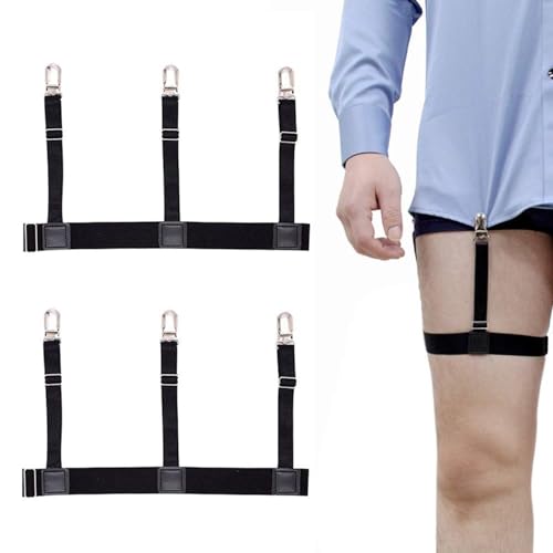 GoHZQ Herren Hemdhalter Elastisch Hemden Halter Hose mit Rutschfest Sperrung Schellen für Shirt Stays, Versteckter Hemdclip hält das Hemd Ordentlich GoHZQ Herren Hemdhalter Elastisch Hemden Halter Hose mit Rutschfest Sperrung Schellen für Shirt Stays, Versteckter Hemdclip hält das Hemd Ordentlich von GoHZQ
