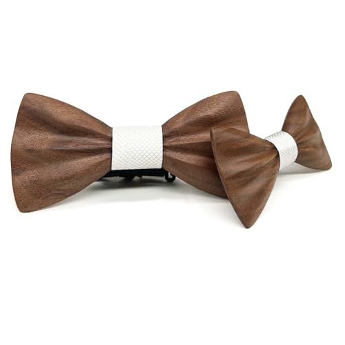 HZQIFEI Vater-Sohn-Fliege-Set, 2-teilig, Holzfliege, Herren, Kinder, verstellbar, für Abendveranstaltungen, Partys, Hochzeiten, Zeremonien, Stil #03, Ensemble de 2 pièces HZQIFEI Vater-Sohn-Fliege-Set, 2-teilig, Holzfliege, Herren, Kinder, verstellbar, für Abendveranstaltungen, Partys, Hochzeiten, Zeremonien, Stil #03, Ensemble de 2 pièces von HZQIFEI