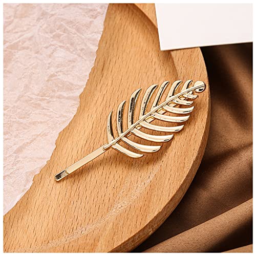 Haarnadel 1 STÜCK Blattfeder Haarspange Barrette Frauen Haarschmuck Mode Süße Anmutige Haargitter 3 Arten Haarnadeln Haarnadel Holz(8431A) von HZWMQDLF