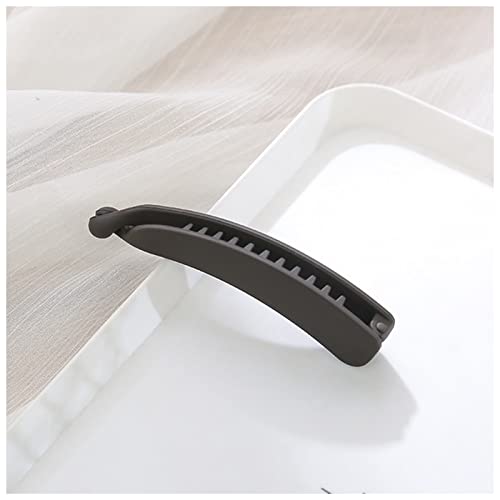 Haarnadel 1 Stück Bananenclip Massivfarbe Mattes Haar Clips for Frauen Mode Haar Krallen Barrettes Pferdeschwanzhalter Haarnadeln Haarschmuck Zubehör Haarnadel Holz(Coffee) von HZWMQDLF