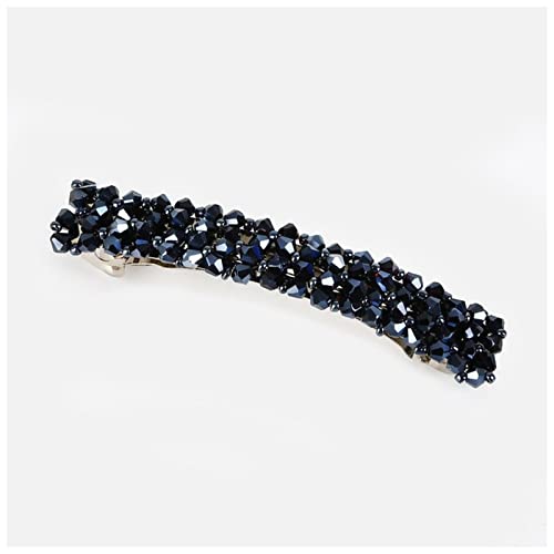 Haarnadel 1 stück Bling Kristall Haarnadeln Headwear for Frauen Mädchen Strass Haarklammern Pins Barrette Styling Tools Zubehör 7 Farben Haarnadel Holz(Navy) von HZWMQDLF