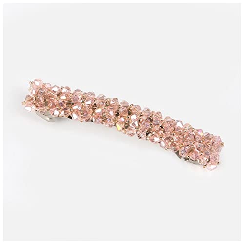 Haarnadel 1 stück Bling Kristall Haarnadeln Headwear for Frauen Mädchen Strass Haarklammern Pins Barrette Styling Tools Zubehör 7 Farben Haarnadel Holz(Pink) von HZWMQDLF