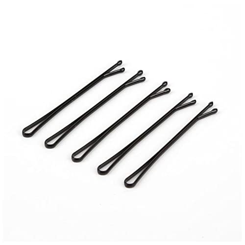 Haarnadel 10-20 stücke 5-6 cm Unsichtbar Schwarze Wellenförmige Griffe Frisur Haarnadeln Frauen Salon Barrette Gerade Haarspangen Styling Werkzeug Haarnadel Holz(Straight 5cm 20pcs) von HZWMQDLF