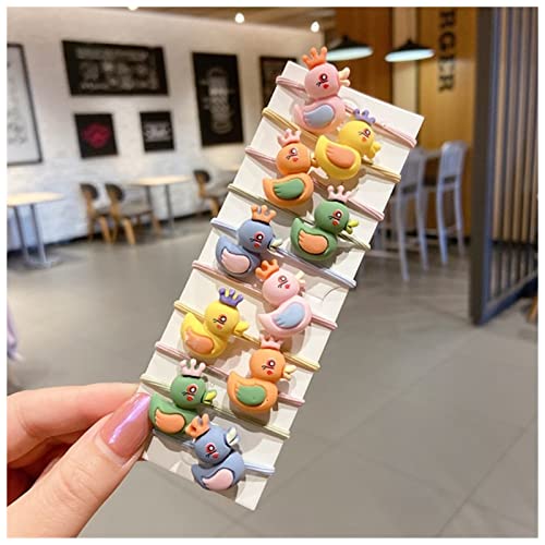 Haarnadel 10 stücke/satz Niedliche Cartoon Frische Frucht Elastische Haarbänder Mädchen Schöne Gummibänder Geschenk Haarschmuck Haarnadel Holz(4) von HZWMQDLF