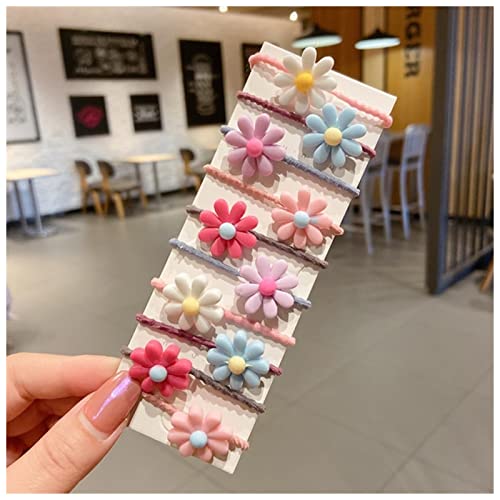 Haarnadel 10 stücke/satz Niedliche Cartoon Frische Frucht Elastische Haarbänder Mädchen Schöne Gummibänder Geschenk Haarschmuck Haarnadel Holz(7) von HZWMQDLF