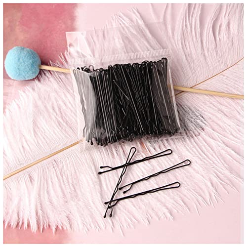 Haarnadel 100 teile/satz Schwarze Haarnadeln for Frauen Haarspange Dame Unsichtbare Welle Haarspahr Barrette Haarpalz Haar Clips Zubehör Haarnadel Holz(100pcs Black) von HZWMQDLF