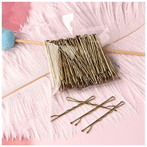 Haarnadel 100 teile/satz Schwarze Haarnadeln for Frauen Haarspange Dame Unsichtbare Welle Haarspahr Barrette Haarpalz Haar Clips Zubehör Haarnadel Holz(100pcs Gold) von HZWMQDLF