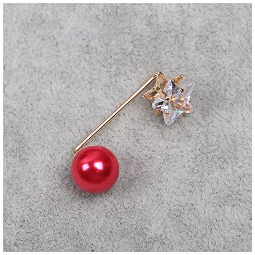 Haarnadel 10pcsfashion Pearl Pin Europe und die einfache Anti-Light Brosche Pin Feste Schnalle Zubehör Frauen Haarnadel Holz(No.2) von HZWMQDLF