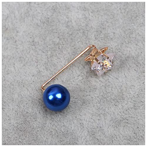 Haarnadel 10pcsfashion Pearl Pin Europe und die einfache Anti-Light Brosche Pin Feste Schnalle Zubehör Frauen Haarnadel Holz(No.3) von HZWMQDLF