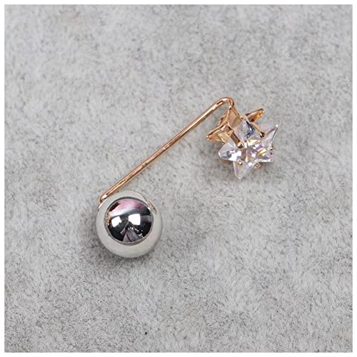 Haarnadel 10pcsfashion Pearl Pin Europe und die einfache Anti-Light Brosche Pin Feste Schnalle Zubehör Frauen Haarnadel Holz(No.4) von HZWMQDLF
