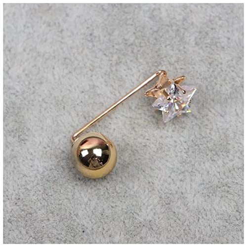 Haarnadel 10pcsfashion Pearl Pin Europe und die einfache Anti-Light Brosche Pin Feste Schnalle Zubehör Frauen Haarnadel Holz(No.5) von HZWMQDLF