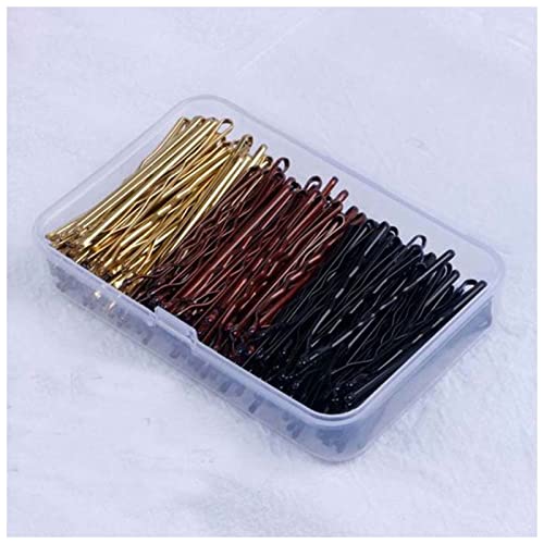 Haarnadel 150 stücke/box metall haarclips for hochzeit frauen haarnadeln barrette lockige wellenförmige griffe frisur haar styling zubehör Haarnadel Holz(Three colors) von HZWMQDLF