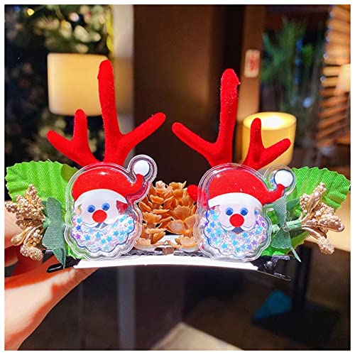 Haarnadel 1Pair Frauen Mädchen Cartoon Weihnachten Geweih Haarnadeln Neues Jahr Süße Haare Dekorieren Barrettes Haar Clips Neuheit Haarschmuck Zubehör Haarnadel Holz(16) von HZWMQDLF