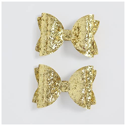 Haarnadel 2 stücke 3Inch Pailletten Barrettes täglich glänzende Bögen Seitenhaarclips Glitter Nette Haare Accessoires Mädchen Haarnadeln Haarnadel Holz von HZWMQDLF