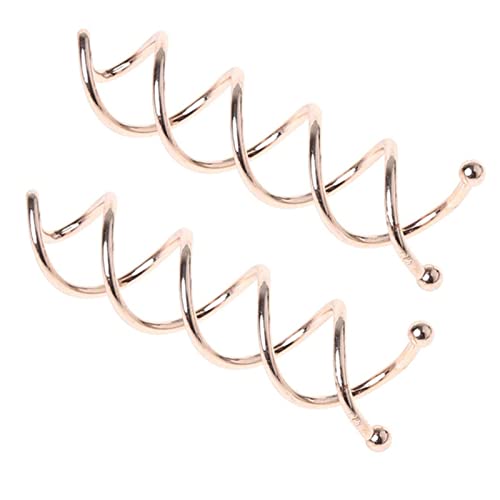 Haarnadel 2 stücke Haarschmuck Frauen Spirale Spin Schraube Perle Haarspange Damen Twist Barrette Schwarz/Gold Haarnadel Holz(Rose gold) von HZWMQDLF