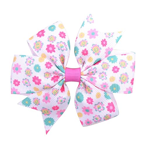 Haarnadel 20 teile/los Gedruckt Blume Haar Bögen mit Clip for Mädchen Grosgrain Band Boutique Haar Clip Barrettes Haarschmuck Haarnadel Holz(17) von HZWMQDLF