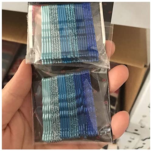 Haarnadel 24 stück/satz Glitter Haarclips Hochzeit Haar Legierung Schmuck Haarschmuck for Frauen Mädchen Haarnadel Holz(Blue) von HZWMQDLF