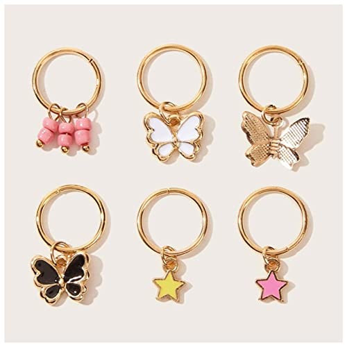 Haarnadel 6 stücke stern anhänger haarclip for frauen fost trendy metall haar ringe westliche stil haarschmuck DIY. Kopfschmuck Haarnadel Holz(D) von HZWMQDLF