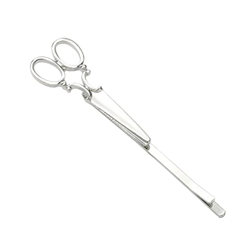 Haarnadel Durable empfindliche leichte Schere Form Haar Clip Frauen Mode Gold Silber Legierung Headwear Styling Werkzeuge Haarnadel Holz(Silver 1pcs) von HZWMQDLF
