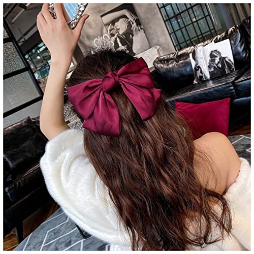 Haarnadel Elegante Stoffband Samt Bogen Haarnadeln Haarklammern Barrettes Erwachsene Kristall Haargriffe Koreanische Kopfschmuck Mädchen Haarschmuck Haarnadel Holz(Red2) von HZWMQDLF