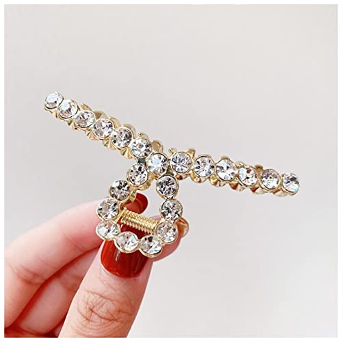 Haarnadel Frauen Elegante Perlen Strass Geometrische Haar Krallen Zurück Haar Hold Clips Süß Dekorieren Stirnband Mode Haarschmuck Haarnadel Holz(16) von HZWMQDLF