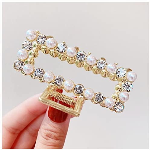 Haarnadel Frauen Elegante Perlen Strass Geometrische Haar Krallen Zurück Haar Hold Clips Süß Dekorieren Stirnband Mode Haarschmuck Haarnadel Holz(24) von HZWMQDLF