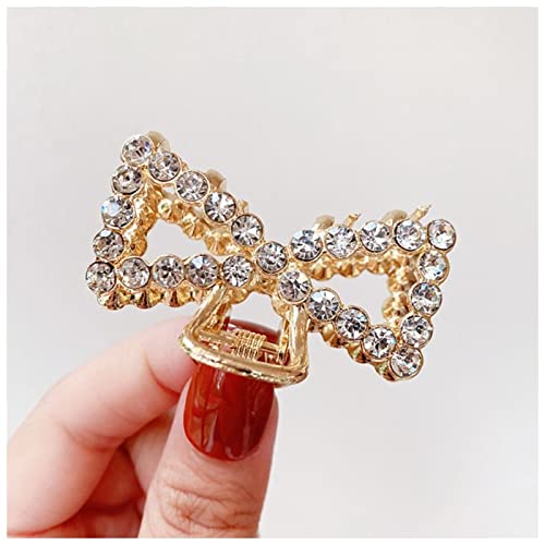 Haarnadel Frauen Elegante Perlen Strass Geometrische Haar Krallen Zurück Haar Hold Clips Süß Dekorieren Stirnband Mode Haarschmuck Haarnadel Holz(Small 9) von HZWMQDLF