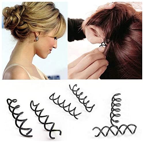 Haarnadel Haarschmuck Frauen Spirale Spin Schraube Haarspange Damen Twist Barrette Schwarz Haarnadel Holz von HZWMQDLF