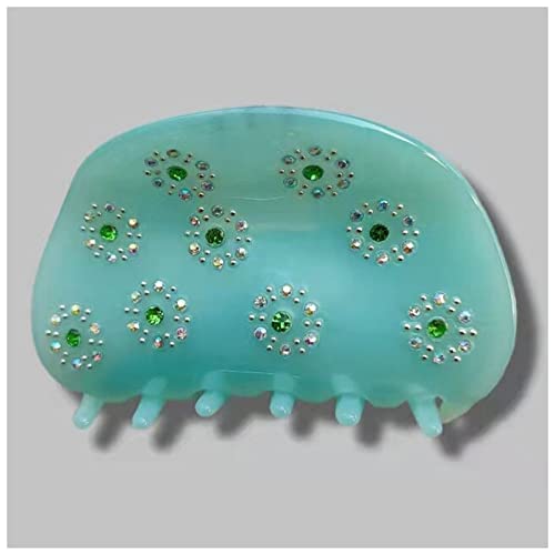 Haarnadel Korea Mode Acetat Halbkreis Kristall Haar Clip Zubehör for Frauen Schwarz Luxus Haarnadeln Kopfschmuck Haarnadel Holz(SKU-01) von HZWMQDLF